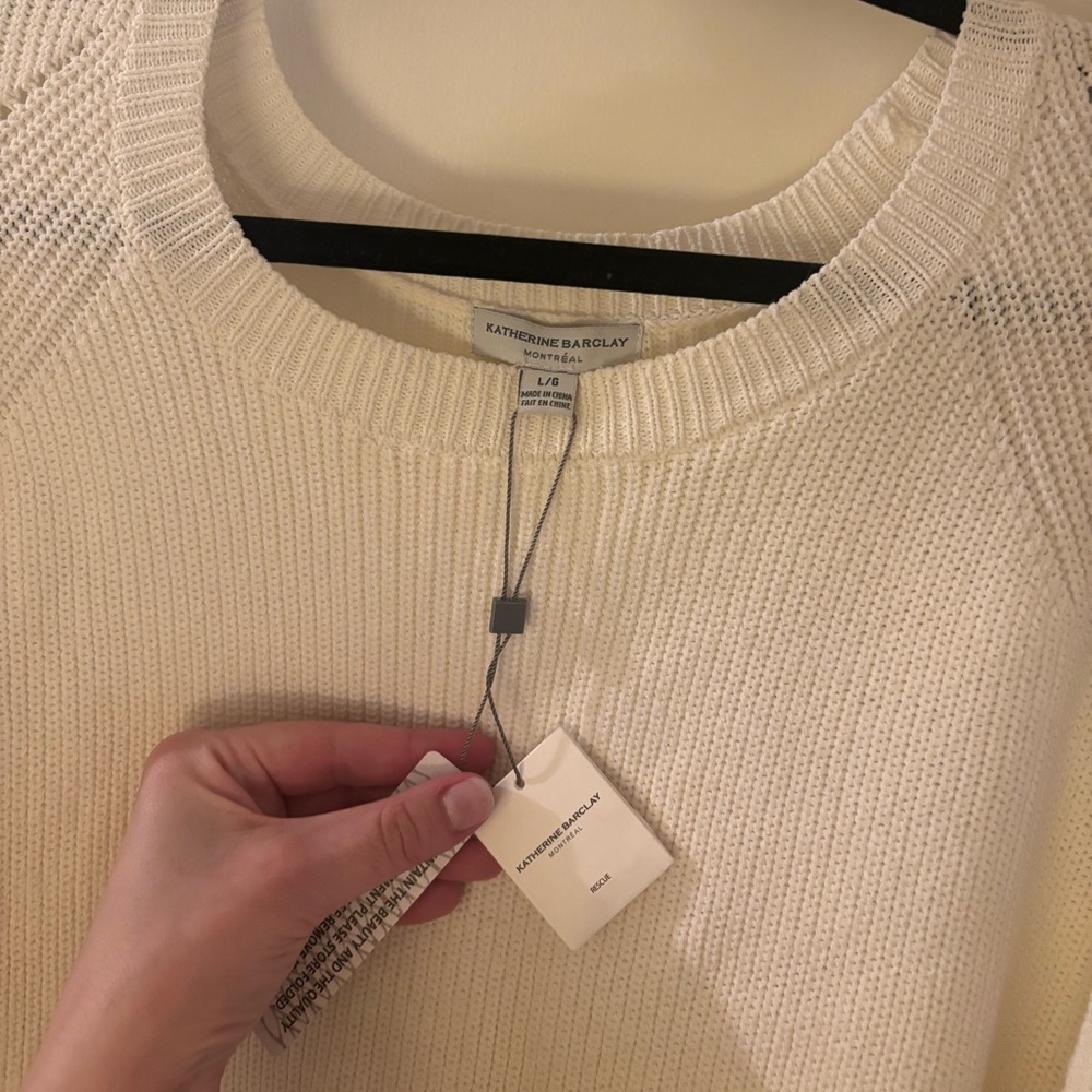 NWT Ivory Knit sweater + blouse Combo - Picture 2 of 10